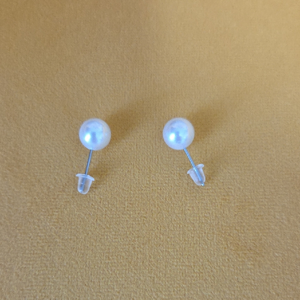 Elegant Faux Pearl Stud Earrings